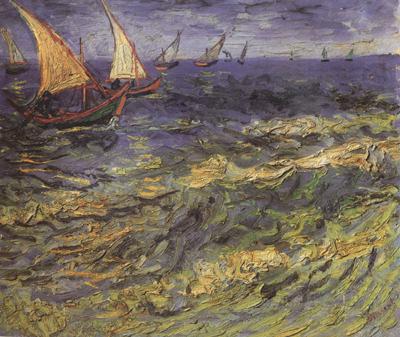 Vincent Van Gogh Seascape at Saintes-Maries (nn04) china oil painting image